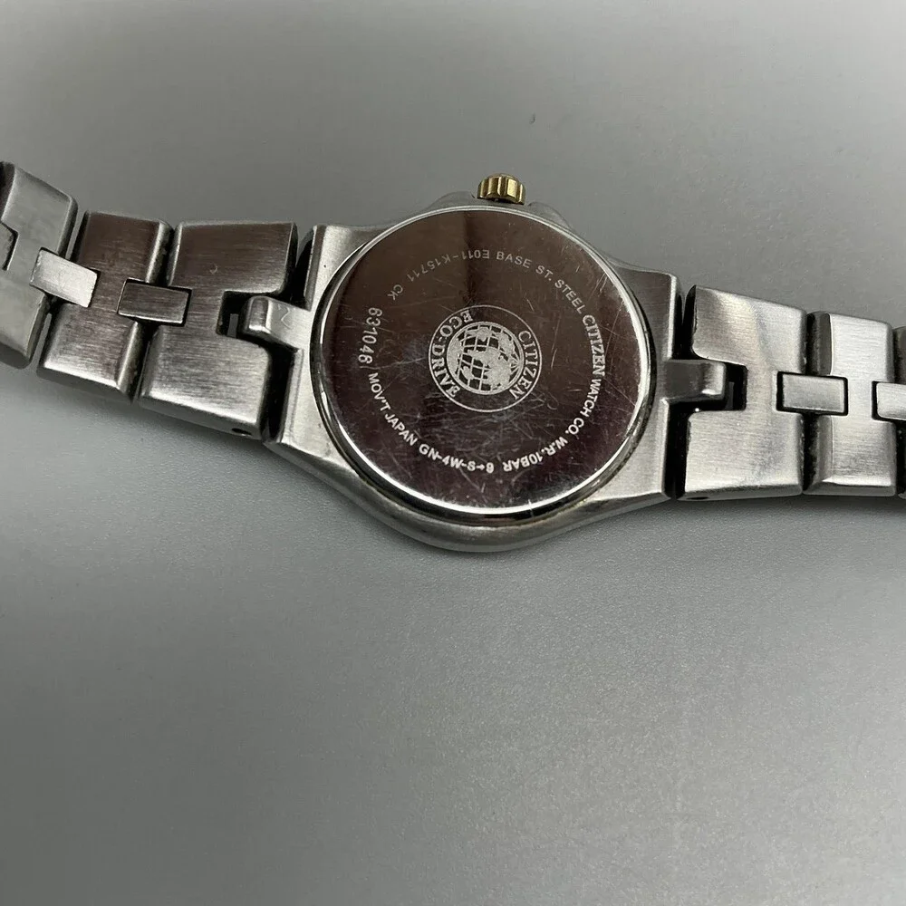 Citizen Eco-Drive Womens Watch 24mm Blue Dial Two Tone WR 100 E011-K15711 6.5